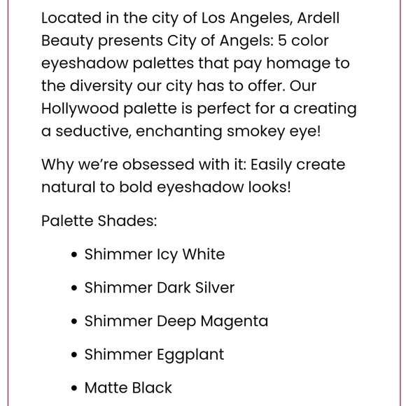 Two Ardell City of Angels Eyeshadow Palettes and Eyeliner Bundle - Picture 7 of 9